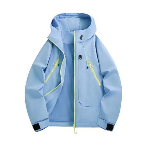 Cortavientos mujer chaqueta de lluvia plegable suelta contra viento y agua