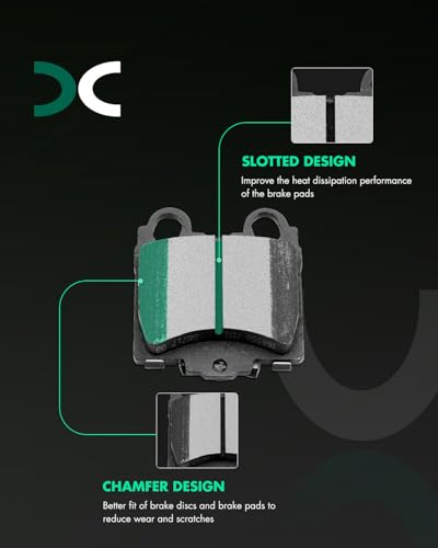Image of SCITOO D771-7638 Disc Brake Pads Sets Rear Ceramic Brake Pads w /Hardware