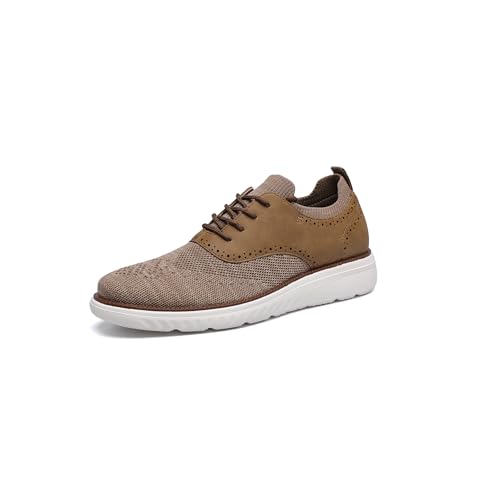 DECARSDZ Men's Casual Dress Shoes Knit Lightweight Breathable Lace-Up Shoes Walking Work Sneakers Fashion Sneaker