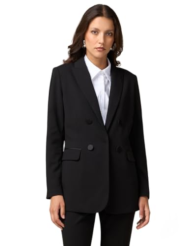Oltre: Blazer con Dettagli in Raso Nero. 44 Stagione Autunno Inverno 2024