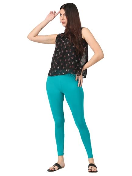 Image of Robinbosky Premium Stretchable Cotton Ankle Legging for Women | Suitable for Formal wear & Casual wear | High-End Elastic Makes The Leggings Squat Proof and Durable for Travel, Yoga, & Workout.