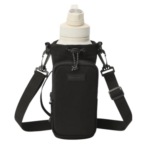 Bolsa Porta Garrafa Squeeze para Copo Térmico Com Alça Ajustável Shoulder Bag Para garrafas de agua (Preto)