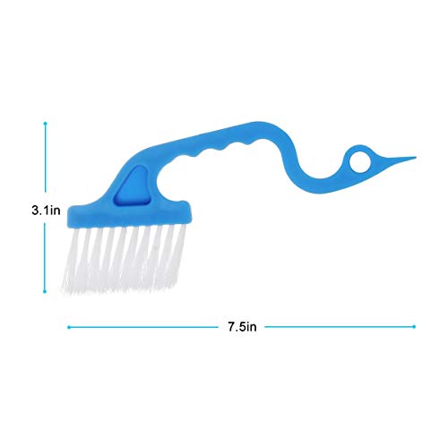 Rienar 2Pcs Window Track Cleaning Brushes, Hand-Held Groove Gap Cleaning Tools Door Track Kitchen Cleaning Brushes Set(Blue) #TOP4