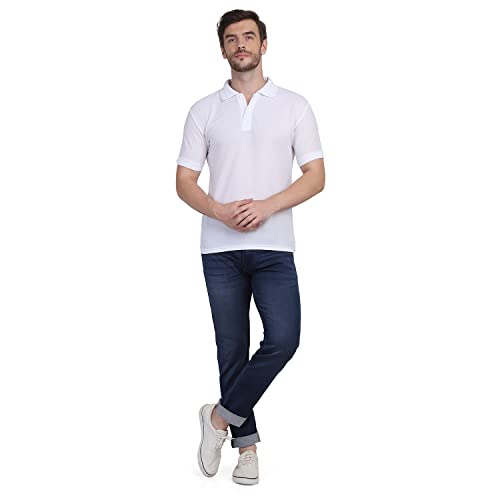 Image of INKKR Men's Casual Polo Neck Half Sleeve Solid T-Shirt (Pack-3)