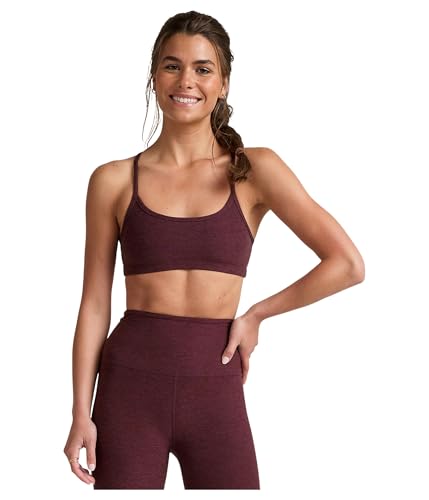 Beyond Yoga, Women's, Spacedye Slim Racerback Medium Support Bra, Midnight Burgundy Heather, Small