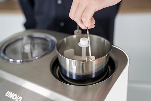 Unold 48830 Doppio Eismaschine, Speiseeisbereiter mit Kompressor inkl. 2 Eisbehälter, Sahneeiscreme in ca. 30 Minuten, 250 Watt, Weiß – Bild 7