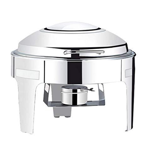HSBAIS Speisenwärmer Buffetwärmer, 6 Qt Runde Edelstahl Chafing Dish mit Deckel Warmhaltebehälter Satz w/Kraftstoff für…