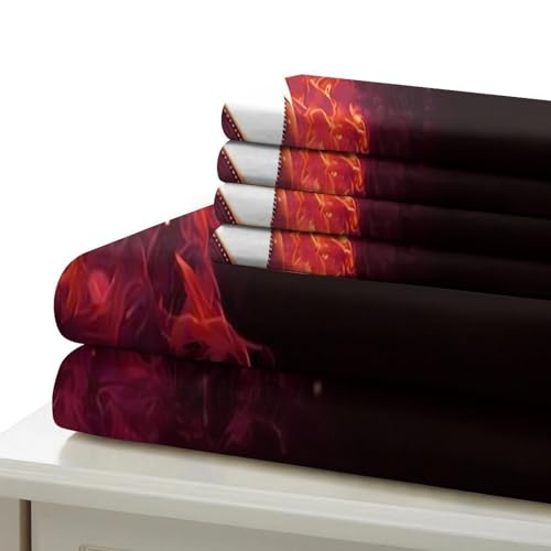 Housse de couette soccerball imprimé 3D dynamicflameeffect en microfibre confortable