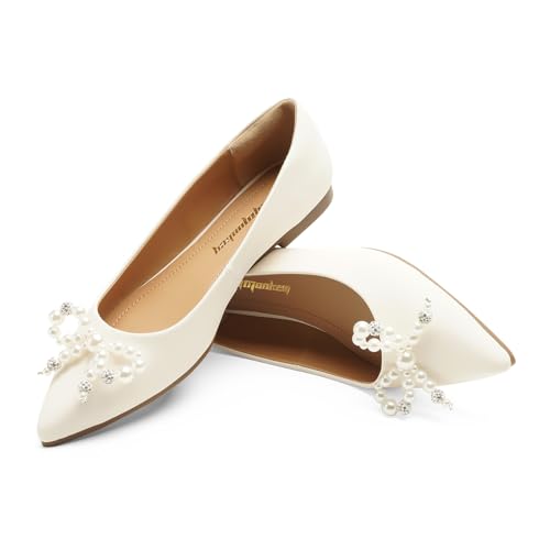 Image of FUNKYMONKEY Pointed Toe Flats for Women, Slip-On Shoes for Dressy & Casual