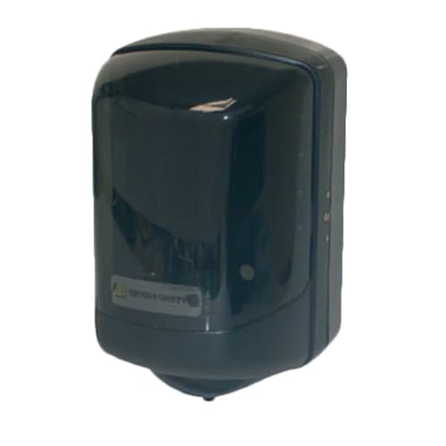 A-to-Z Supply PLPTD394 Paper Towel Dispenser, 9-1/2" x 8-1/2" x 13-1/2", Center-Pull, Wall-Mount, Full-Swing Cover, Key Lock, Plastic, Transparent