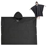 フード付きポンチョ 非常用 着替え 簡易トイレ 目隠し 透けない 男女兼用 (ブラック 2枚セット) 災害 防災 防寒 アウトドア レインコート レジャーシート