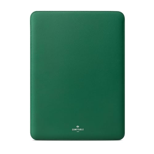 Image of Comfyable Laptop Sleeve 14 Inch Precisely Compatible with MacBook Pro M4 M3 M2 M1 Pro /Max 2024, Genuine Leather Cover Case, Leafy Green