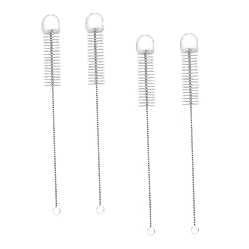 FOMIYES 4pcs Nylon Cleaning Brush Tiny Cleaning Brush Chemicals Cleaning Brush Beaker Wash Brush Tube Cleaning Brush Beaker Brush Laboratory Cleaning Small Bottle Brush Tube Brush