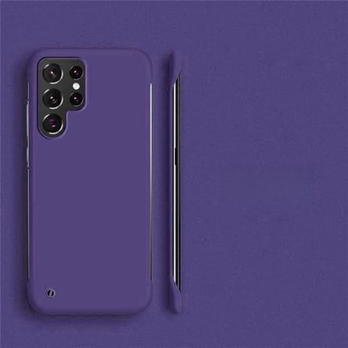 Coque Samsung S22 violet foncé ultra mince sans cadre en plastique rigide