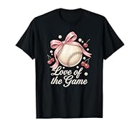 Celebrate your passion for baseball with this coquette Love of the Game preppy sports design Featuring a baseball with a pink bow,cherries,and pearls,it is a perfect choice for baseball fans,sports moms,and softball lovers who enjoy a feminine sporty...
