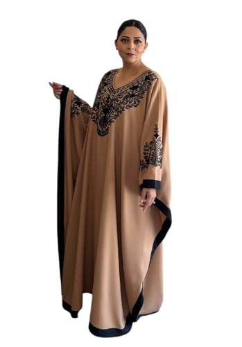 Abaya Caftan fluide col V pour masquer les formes avec élégance - 3