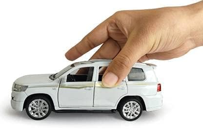 Image of Metal Pull Back Diecast Car Suv 1:32 Land Cruiser 4 Door Pull Back Car Model With Sound Light Boys Gifts Toys For Kids?Pack Of 1?, Multicolor