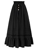 Kollokation: Dieser Mittelalter Rock ist ein außergewöhnliches Stück,kombinieren Sie es mit einem süßen retro-Top oder einer Vintage-Bluse,mit dem endlose Looks kreiert werden können, die jeder Figur und jedem Alter gefallen.