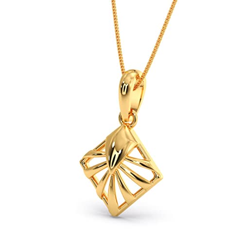 Image of CANDERE - A KALYAN JEWELLERS COMPANY BIS Hallmark 18k Lightweight Yellow Gold Pendant for Women