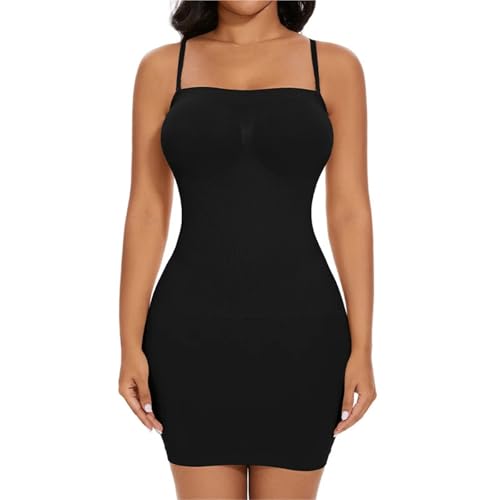 Robes gainantes contrôle du ventre pour femmes slip combiné sous-robe noir