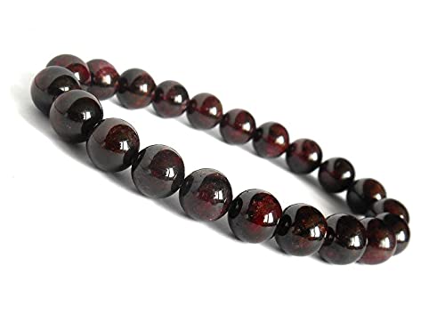 Bracelet quartz grenat LKBEADS 8mm, le bijou de yoga pour homme et femme
