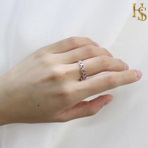 HighSpark 925 Silver Solitaire Rings for Women | Adjustable Contemporary Style | 92.5 Sterling Silver & Diamond Like Brilliance Sparkling Zirconia | Lovely Gift