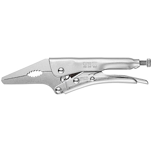 Knipex 41 34 165 Knipex Tools Lp - 4134165 6-1/4 Inch Grip Pliers W/ Long, Narrow Jaw, Nickel Plated thumb #2