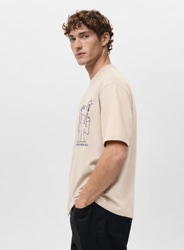 Image of Alan Jones Clothing Men's Printed Premium Heavy Gauge Cotton Oversized T-Shirt