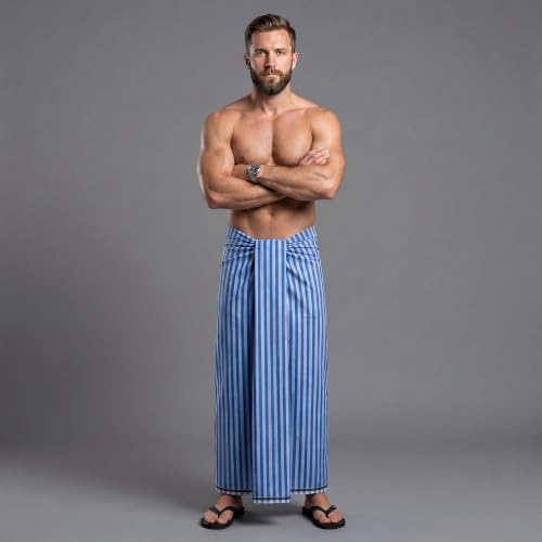 Image of Men's Cotton Lungi | Soft Breathable Wrap Around Lungi | Comfortable Daily & Home Wear for Men