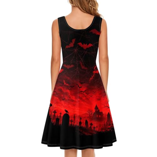 Image of TOADDITDO Womens Summer Sleeveless Tank Dress with 2 Side Pockets XS-4XL Plus Size