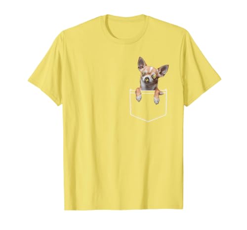 Pocket Chihuahua T-Shirt, Men, Lemon Yellow, XX-Large
