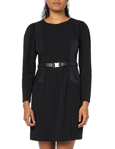 Robe longue DKNY Noir 44 solution silhouette sculptée et manches longues