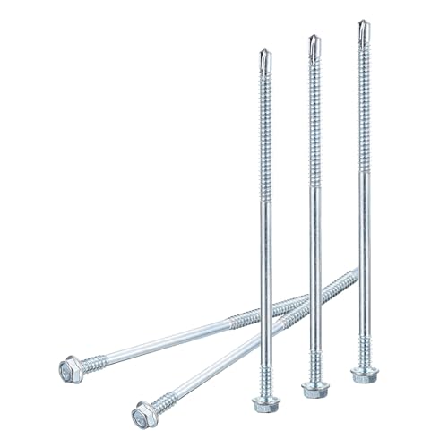 Tornillos autorroscantes hex washer 14x6 pulg pack 10 miniatura 1