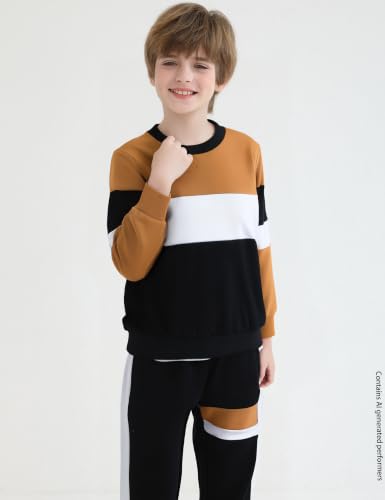 Image of mkodopy Boys Clothes Hoodie Sweatsuits Tops and Pants Boys Fall Winter Outfits Boy Clothing Set