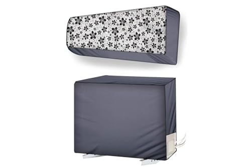 Image of Split AC Cover for 1.5 Ton Indoor & Outdoor Unit | Waterproof & Dustproof Protection | UV Resistant | Durable PVC Material | Weatherproof Outdoor Cover | Easy Installation