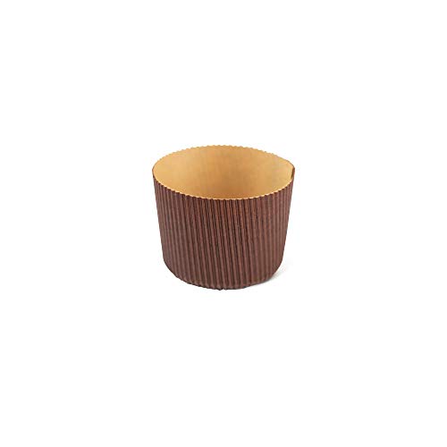 DECORA, 0320168 12 Moldes para Panettone de 100 g, de Papel Rígido de Celulosa Pura, Resistente a Temperaturas de 200 °C, Ideal para Hacer un Panettone en Casa, Hechos en Italia.