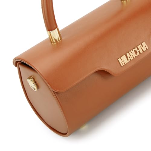 Image of Milan Chiva Top Handle Bag for Women Mini Barrel Crossbody Handbag with Adjustable Strap Elegant Small Purses | Small