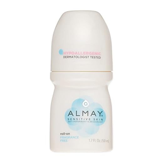 Almay Desodorante Antitranspirante E Para Pele Sensível, Roll-On, Sem Fragrância, 50 Ml (Pacote Com 4)