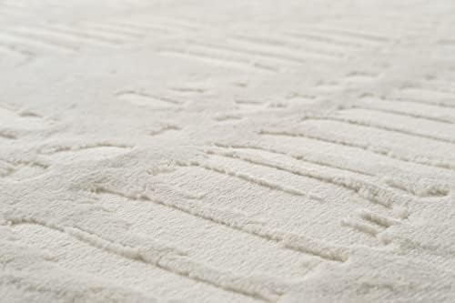 Revival Rugs Shell 7'10"x10' Washable Area Rug for Living Room Bedroom - 100% Recycled Oeko-TEX Certified, Medium Pile, Beige, Cream - Image 5