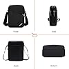 Geebymol Mens Shoulder Bag Nylon and Oxford Crossbody Bag, Messenger Bag with Zipper and Adjustable Strap, Casual Chest Sling Bag, Mens Gifts for Fathers Day (Black) #3
