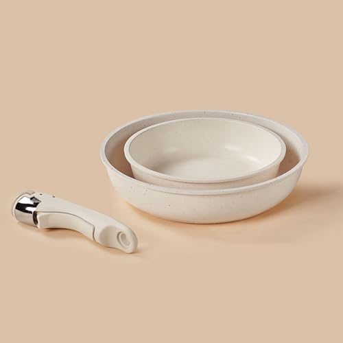 Removable Handle Pots and Pans Set Maifan Stone Nonstick Cookware Auxiliary Flat Bottom Frying Pan Saucepan Set of Pots and Pans