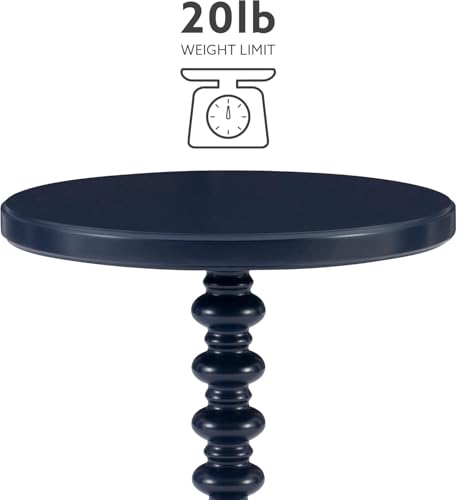 Image of VASIL MART Wooden Round Bed Side Table End Table, Side Table, Night Stand Beah Table for Living Room Bedroom (Black)