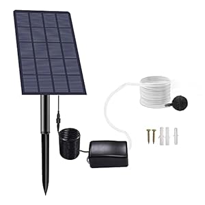 Djioyer Huishoudelijke Zuurstofpomp Zonne Aangedreven Geluidsarme Luchtpomp Voor Outdoor Fish Tank Pool Vijver