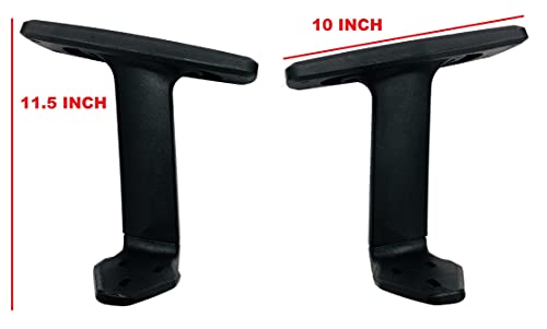 Image of GOYALSON Handle Office Chair revolving Visitor Chair Durable Handle Set nut Bolts & Key fit to Every Chair (Black with Rectangular Pad)