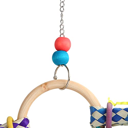 Tnfeeon 5Pcs Bird Shredding Toys Cage Bite Toys Bird Block Toys Safe Colorful Bird Foraging Shredder Toy with Hook for Parrots Parakeets - Image 4