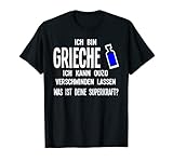 Herren Ich bin Grieche Ich kann Ouzo Ouzo Grieche T-Shirt