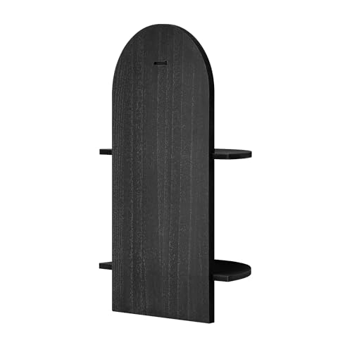 Image of American Art Decor Lunar Ledges Wall Shelf in Black - 23.75 inch x 14 inch