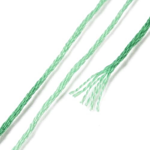 Image of FASHEWELRY 10 Skeins Embroidery Floss Friendship Bracelet String Threads 6-Ply 0.5mm Sea Green Cross Stitch Embroidery Thread for Sewing Bracelet Making Stitching Crafts