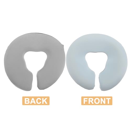Cojín facial para cama de masaje con espuma ergonómica y tejido azul 3