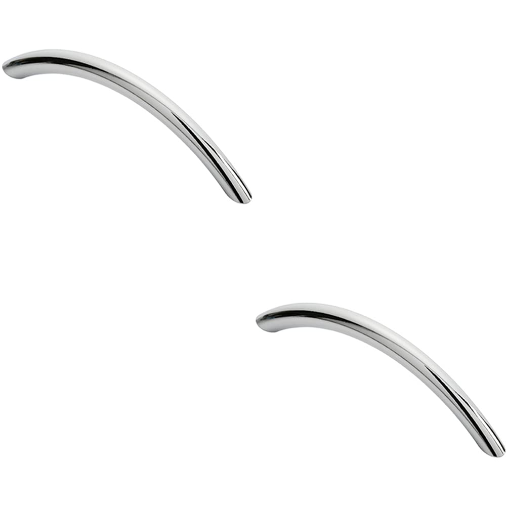 Loops Cabinet Pull Handle - Curved Bow - Chrome - 96mm Fixing Centres